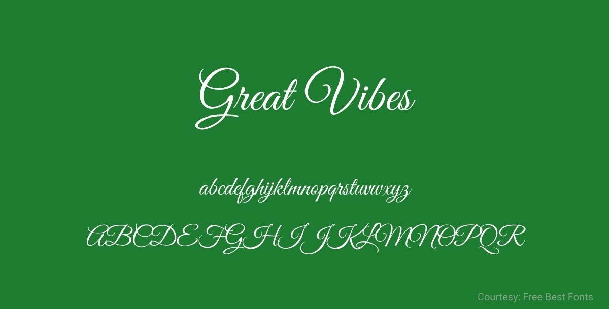 free commercial font great vibes