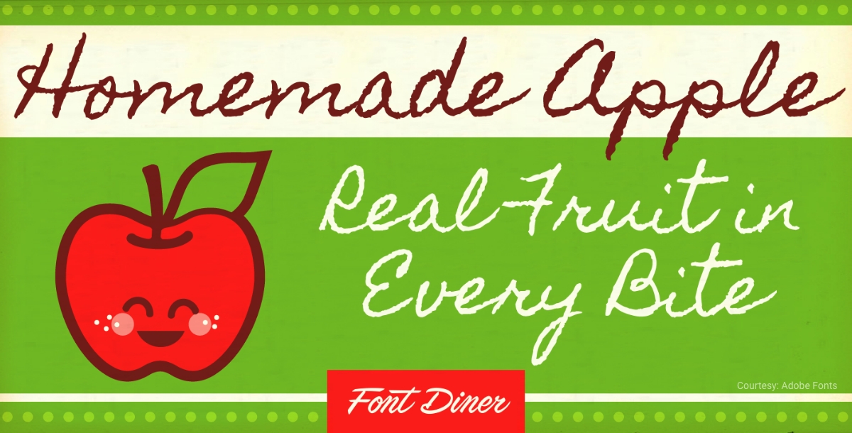 free commercial font homemade apple