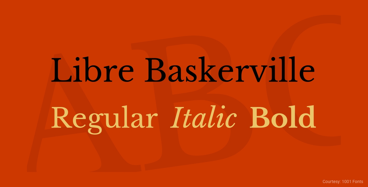 free commercial font libre baskerville