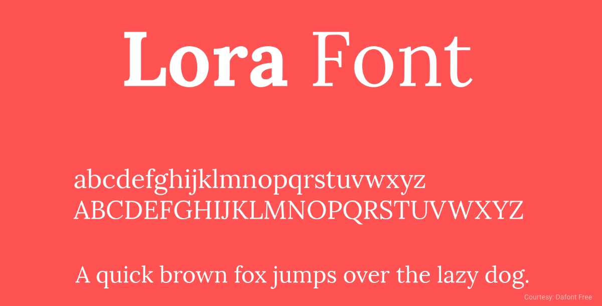 free commercial font lora