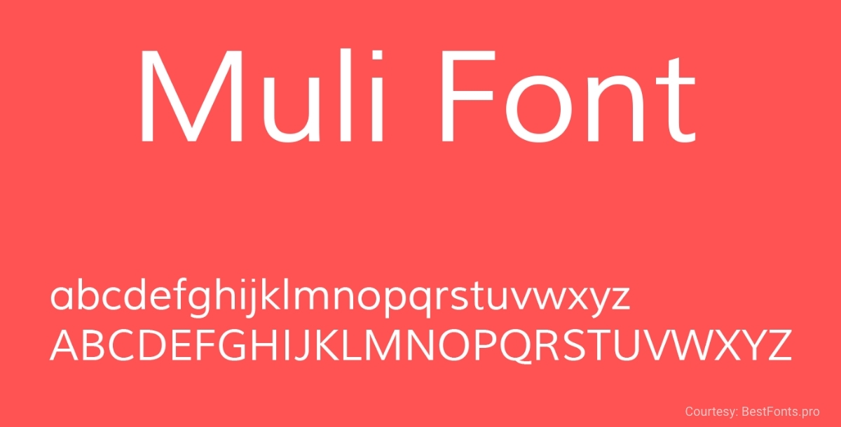 free commercial font muli