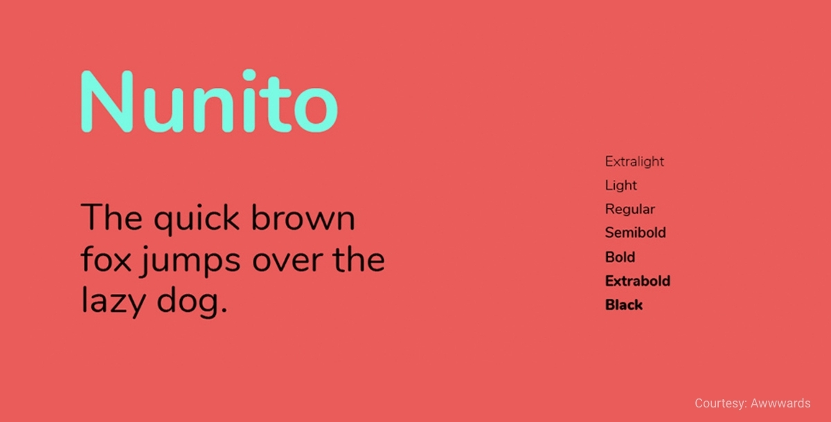 free commercial font nunito