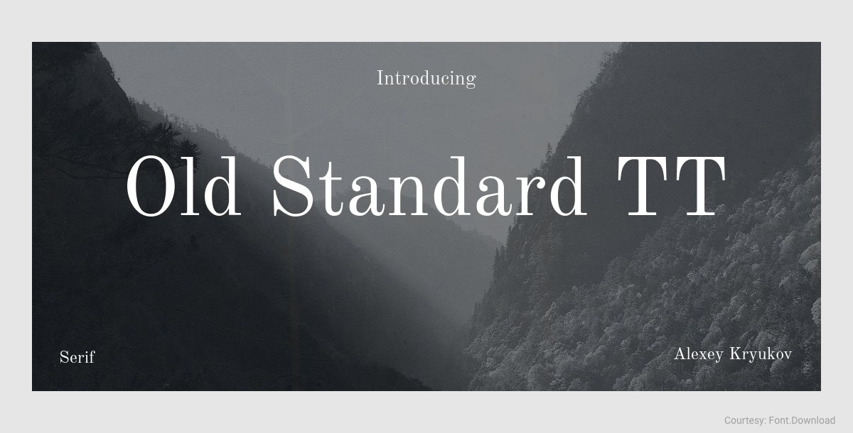 free commercial font old standard TT