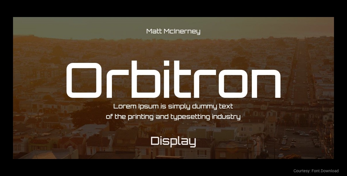 free commercial font orbitron