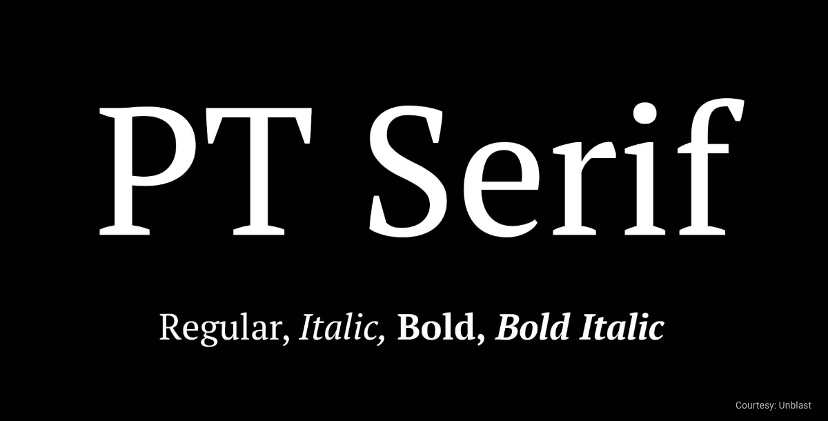 free commercial font pt serif