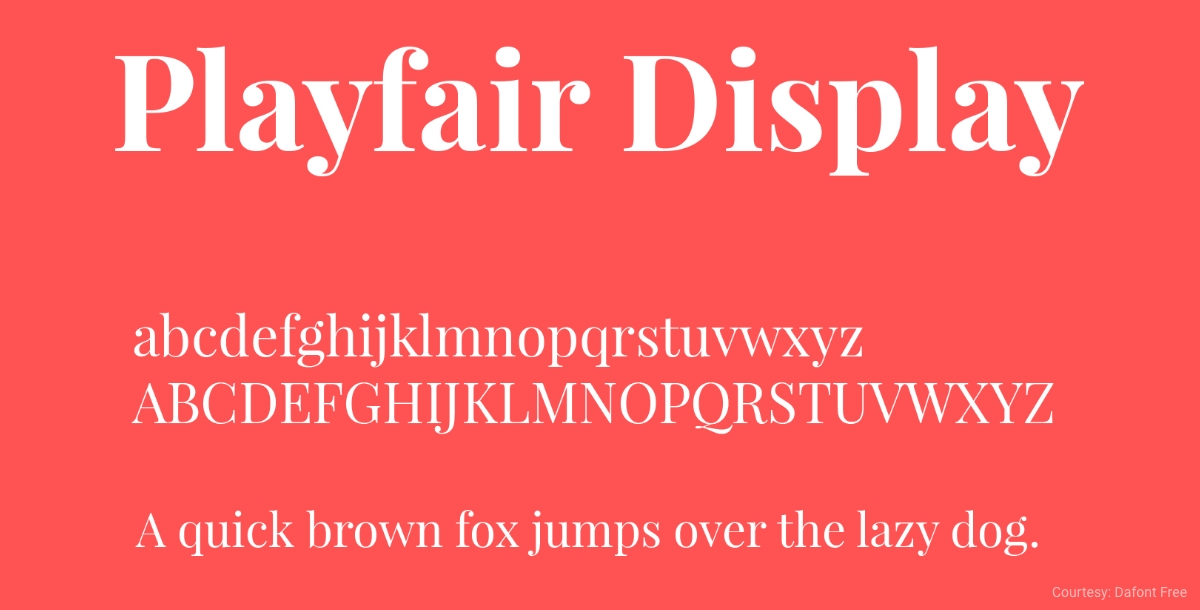 free commercial font playfair display