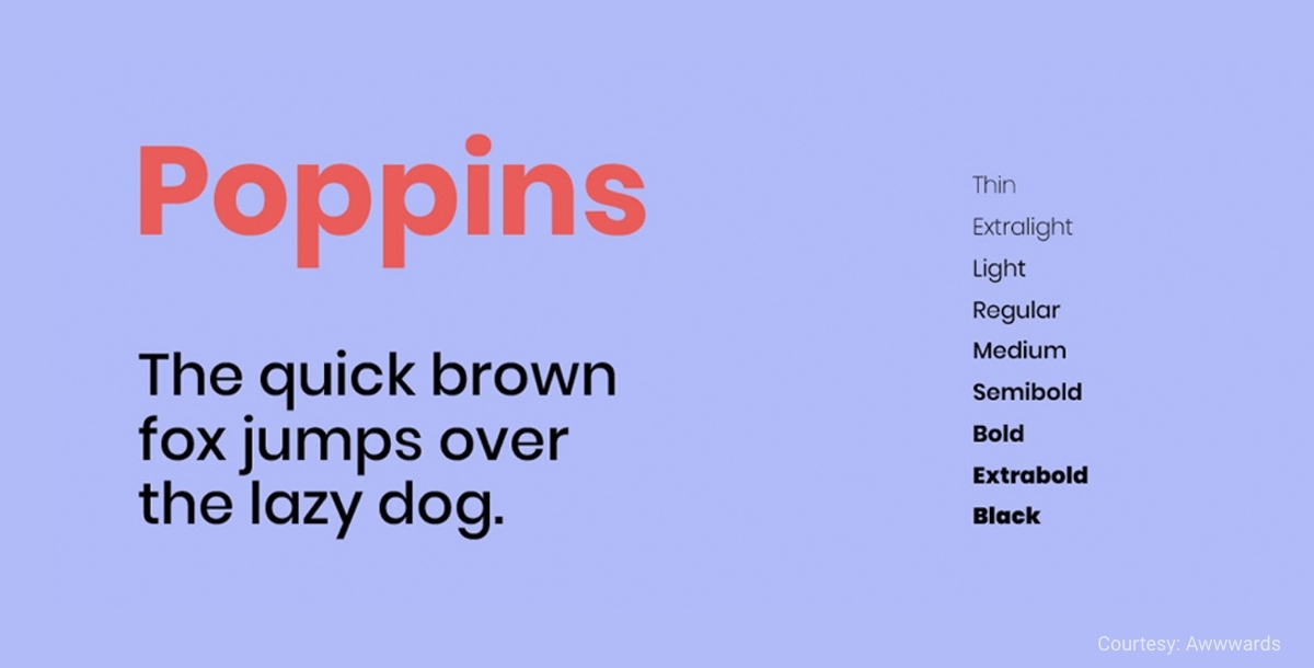 free commercial font poppins