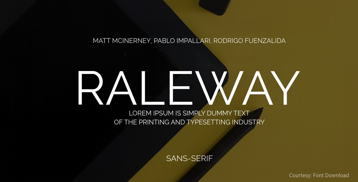 free commercial font raleway