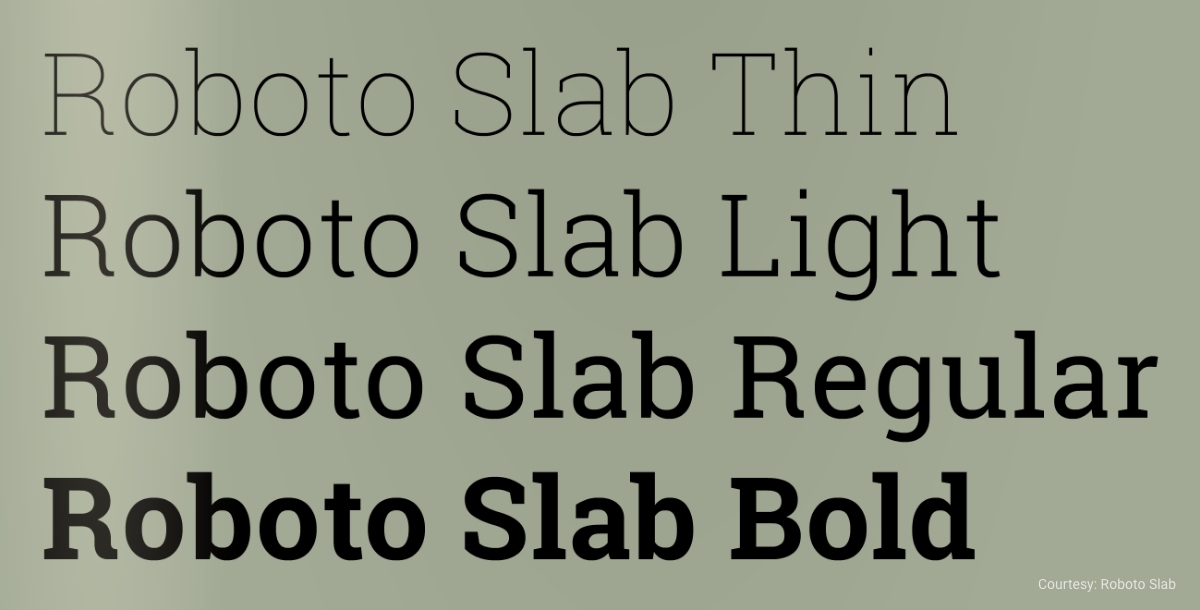 free commercial font roboto slab