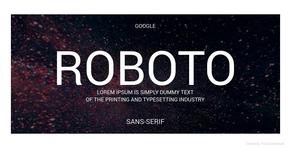 free commercial font roboto