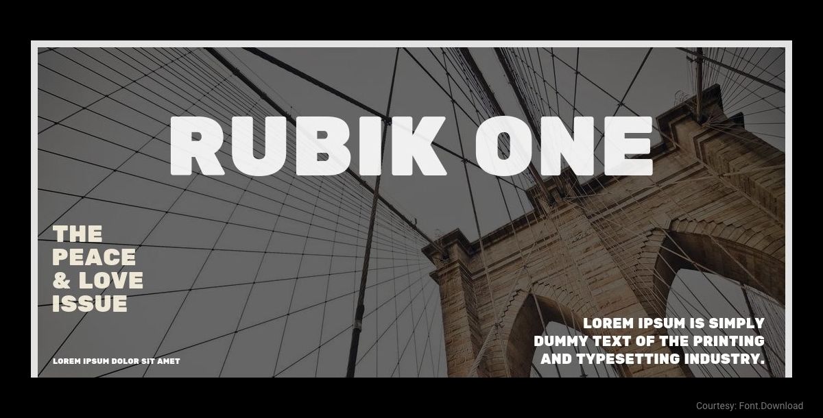 free commercial font rubik mono one