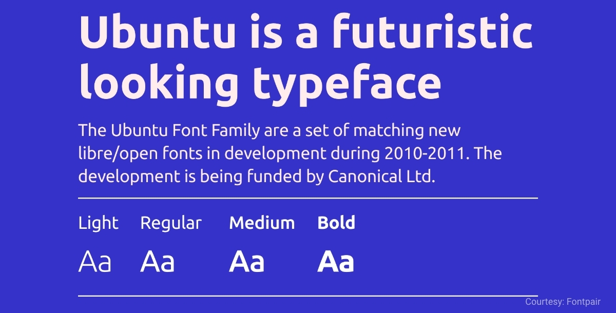 free commercial font ubuntu