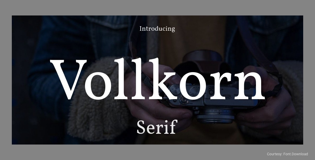 free commercial font vollkorn