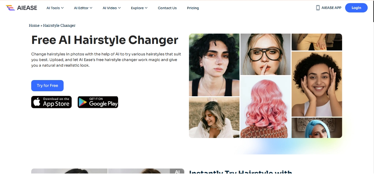 AIEASE AI Hairstyle Changer