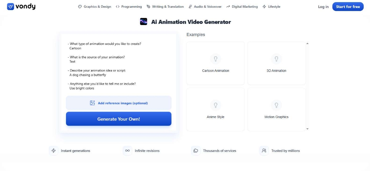 Vondy - Best AI Animation Video Generator Tools