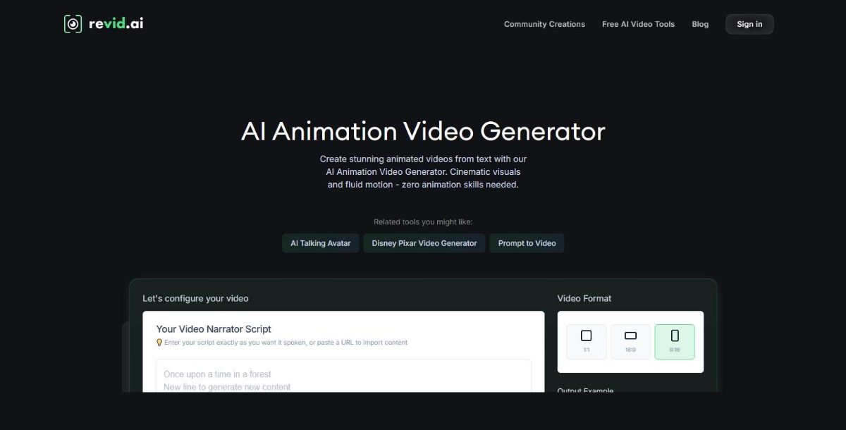 Revid AI - Best AI Animation Video Generator Tools