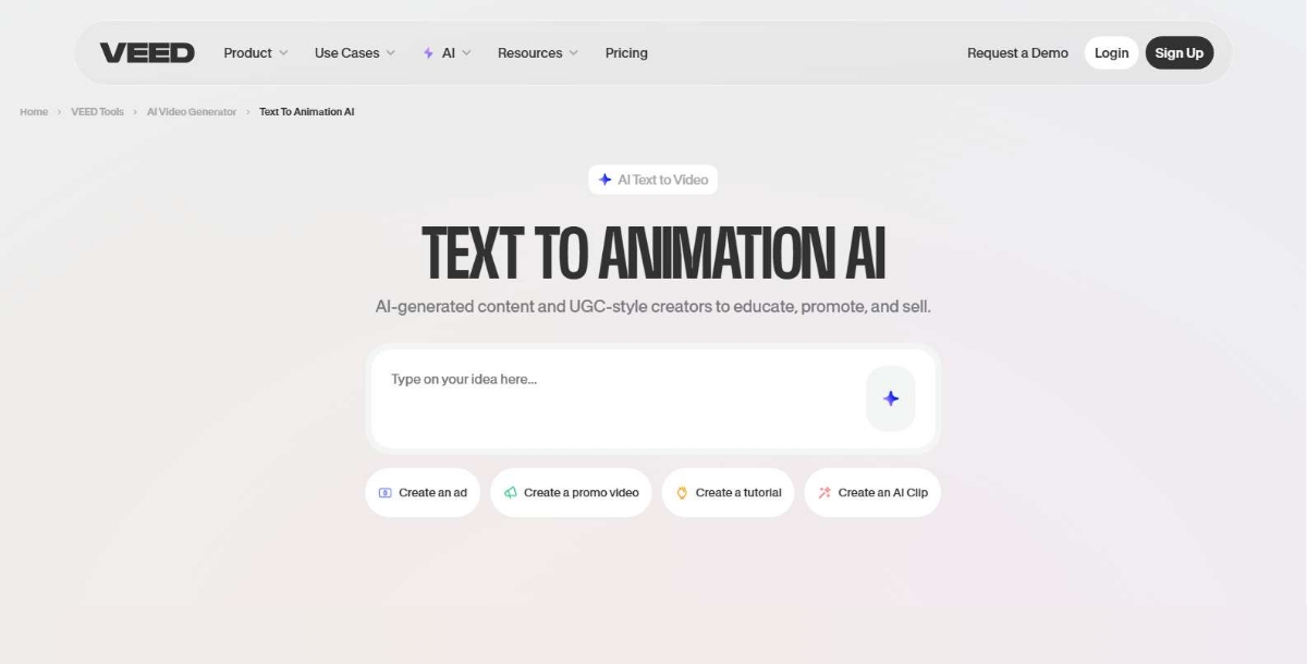 Veed - Best AI Animation Video Generator Tools