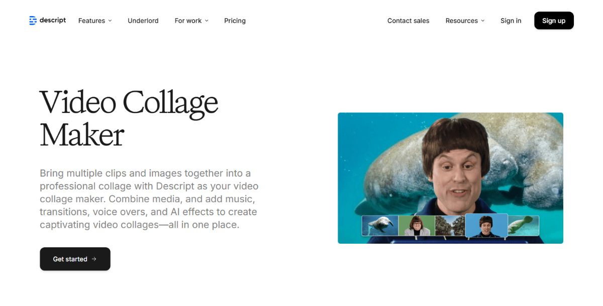 Descript Video Collage Maker