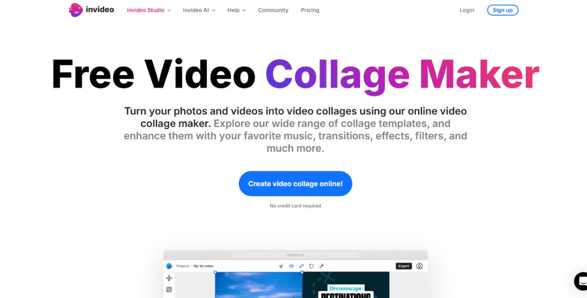 Invideo Video Collage Maker
