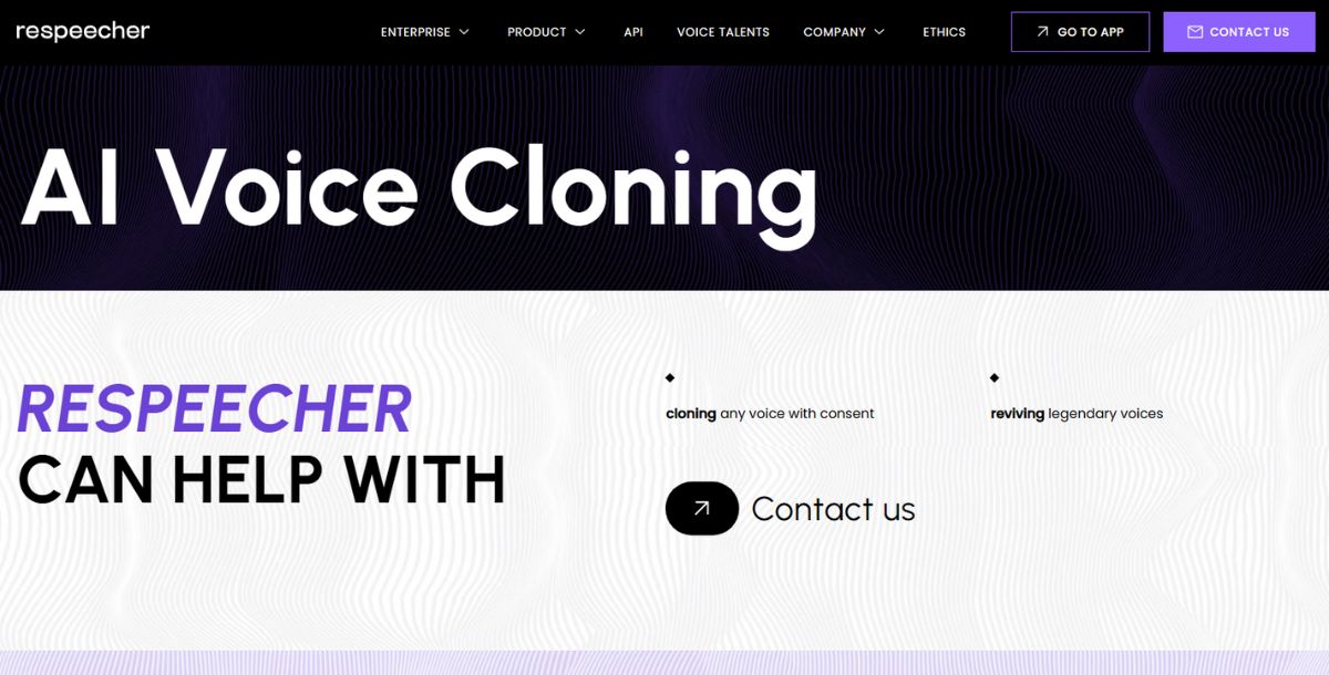 Respeecher - Best AI Voice Cloning Tool