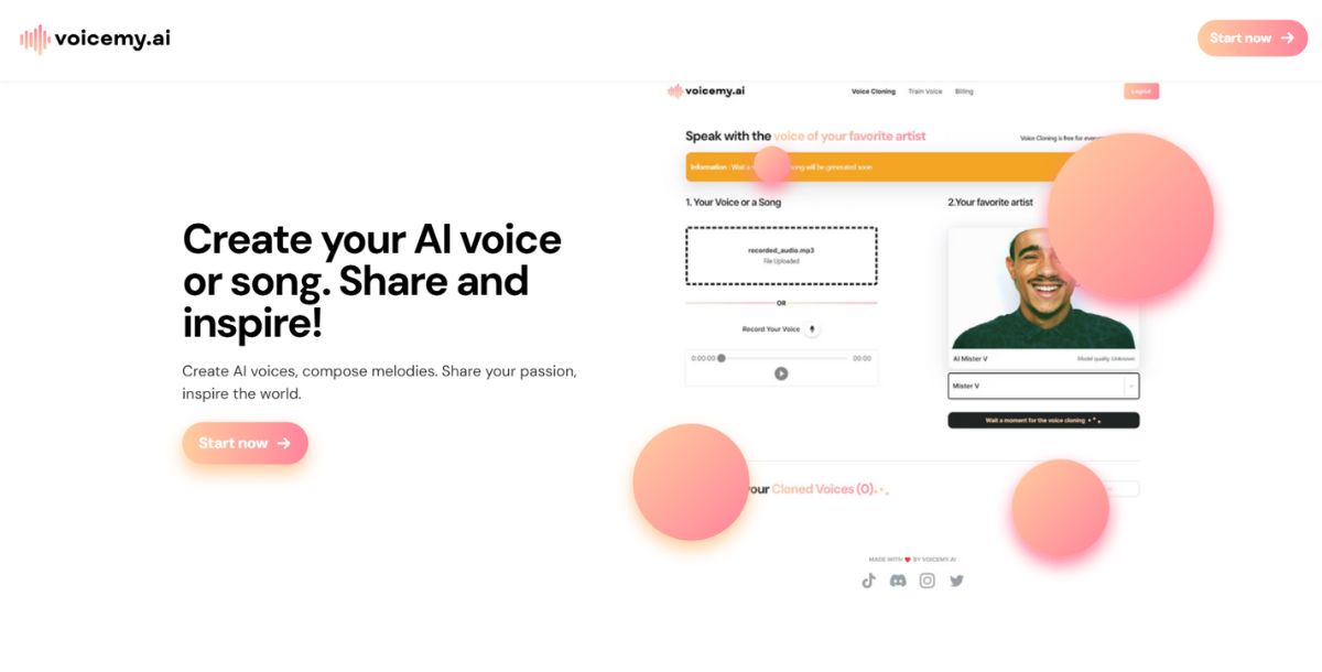 Voicemy - Best AI Voice Cloning Tool