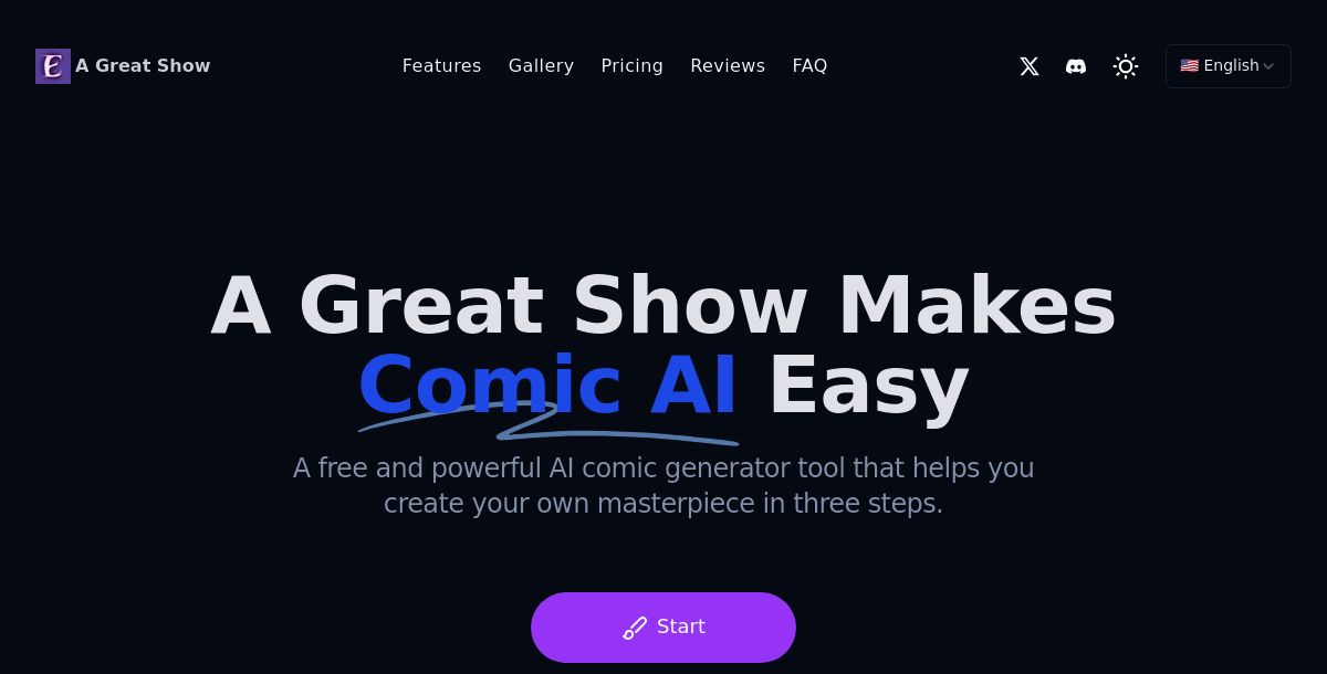 A Great Show AI Comic Generator