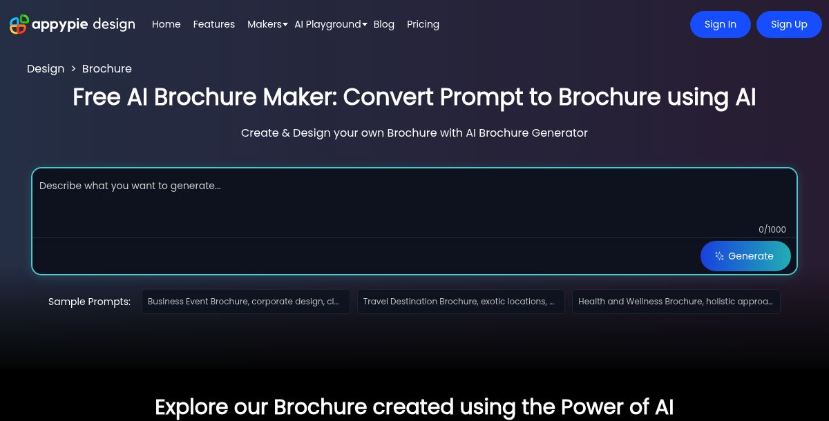 Pixazo AI Brochure Generator