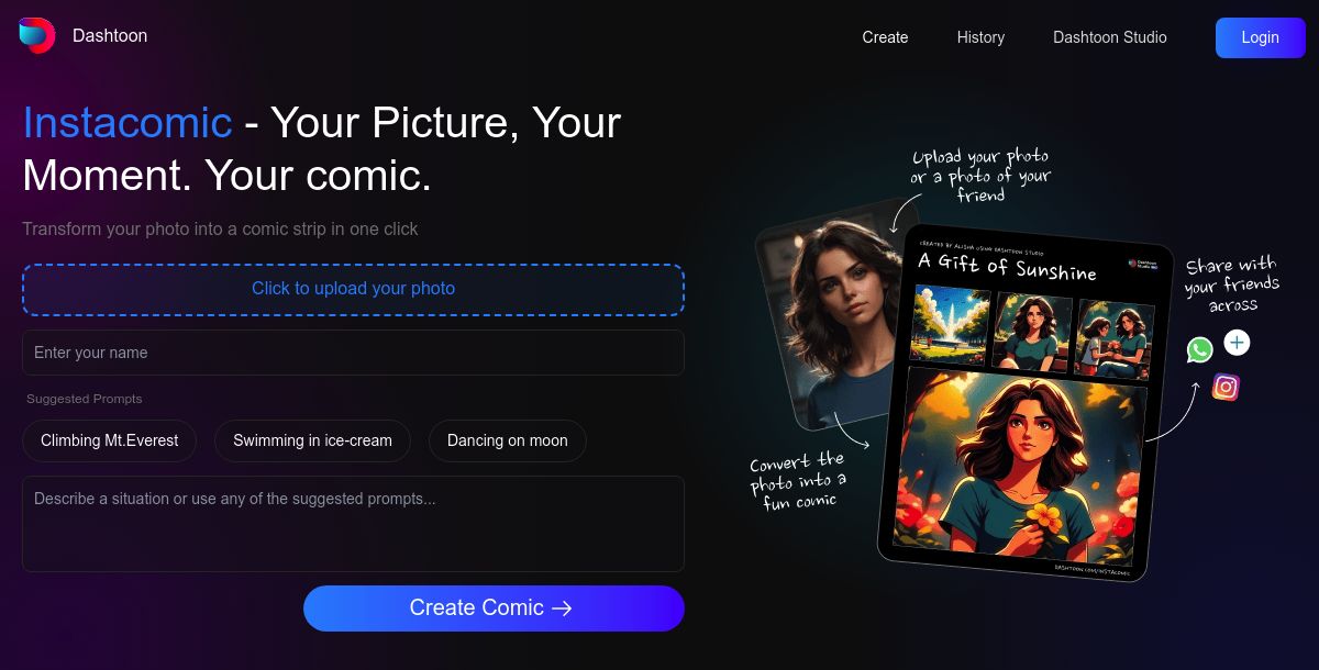 Dashtoon AI Comic Generator