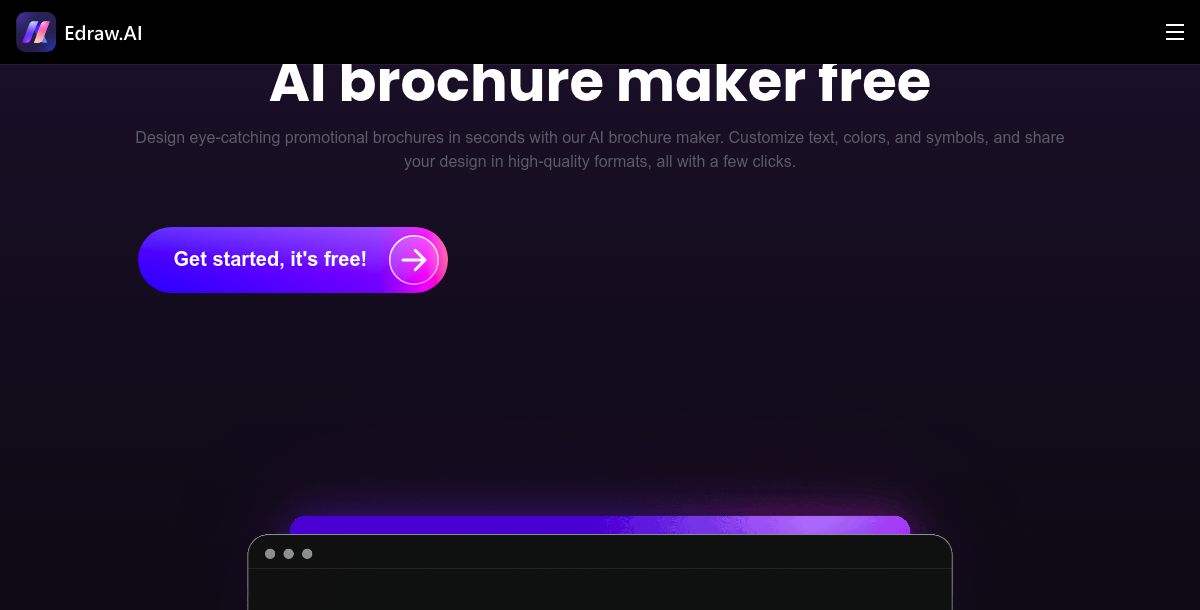 Edraw AI Brochure Generator