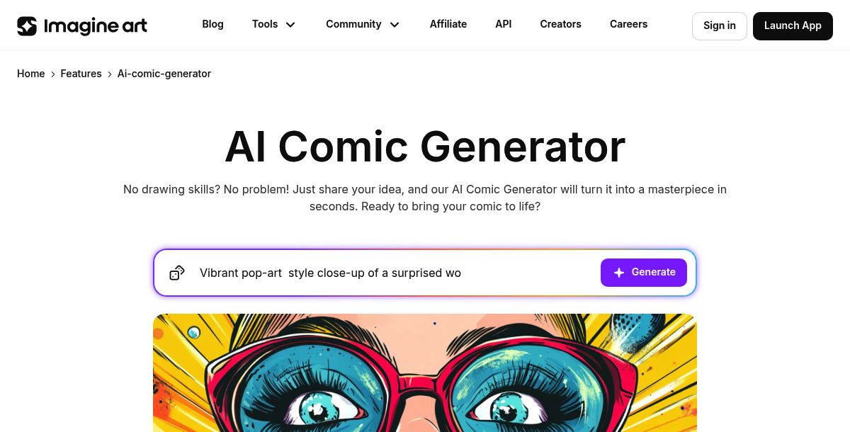 Imagine Art AI Comic Generator