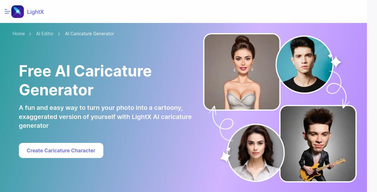 LightX AI Caricature Generator