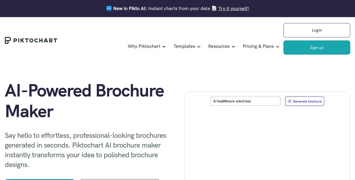 Piktochart AI Brochure Generator