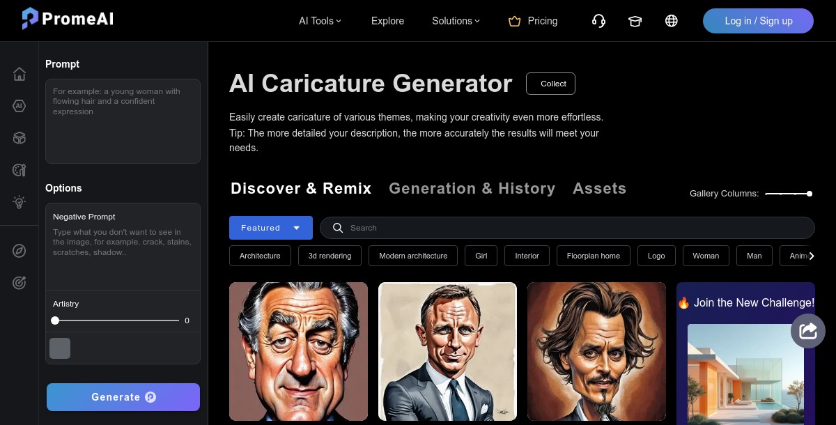 Prome AI Caricature Generator