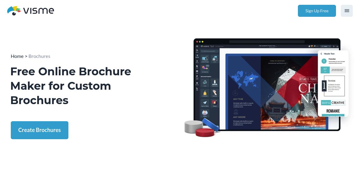 Visme AI Brochure Generator
