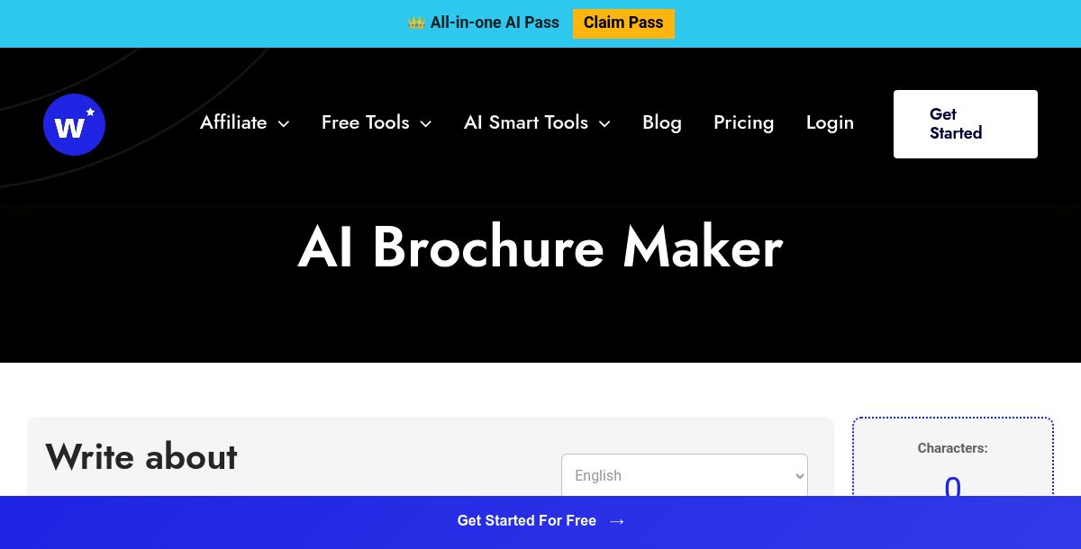 Writecream AI Brochure Generator