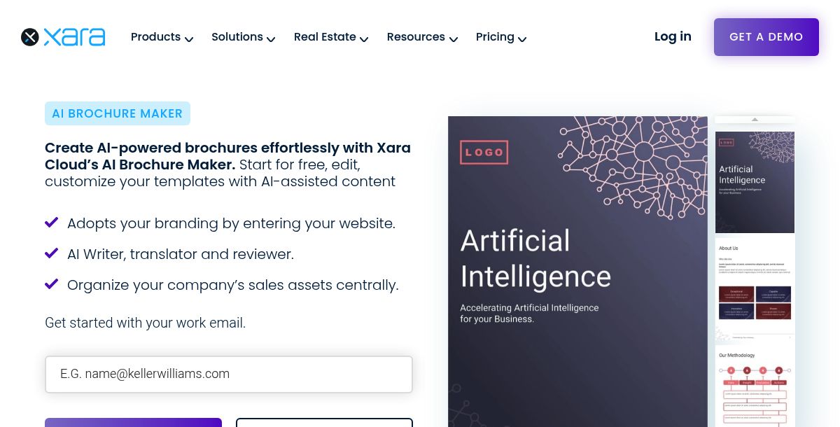 Xara AI Brochure Generator