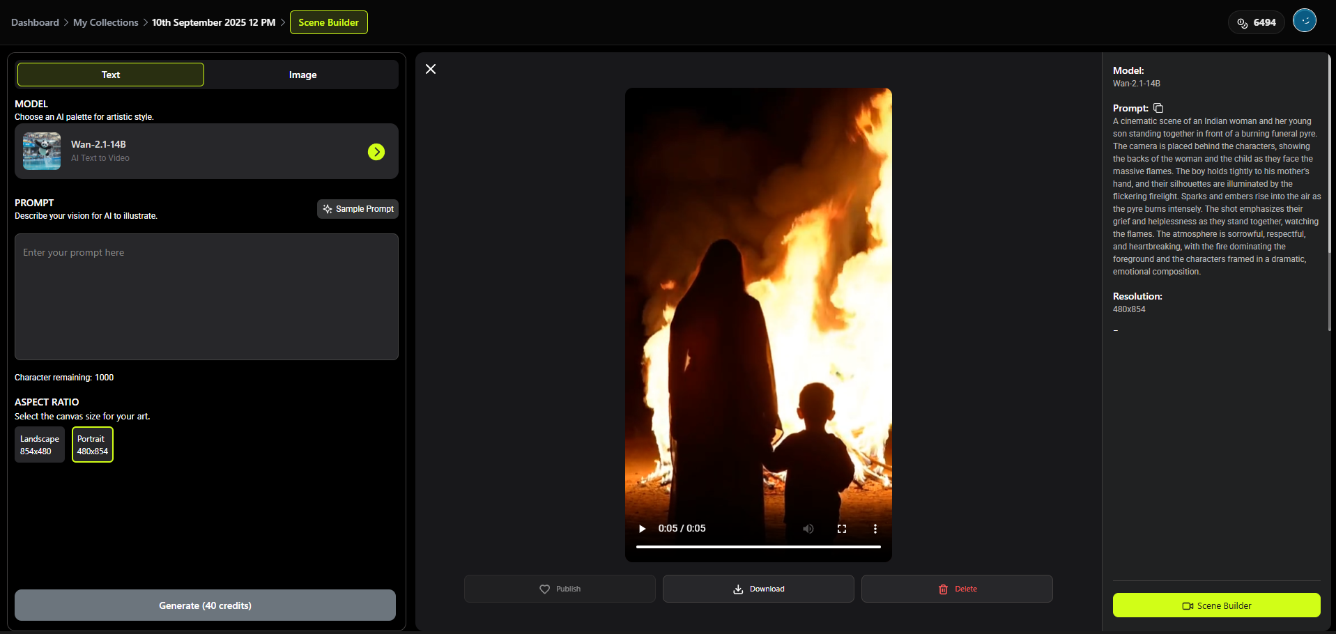 Video is generated