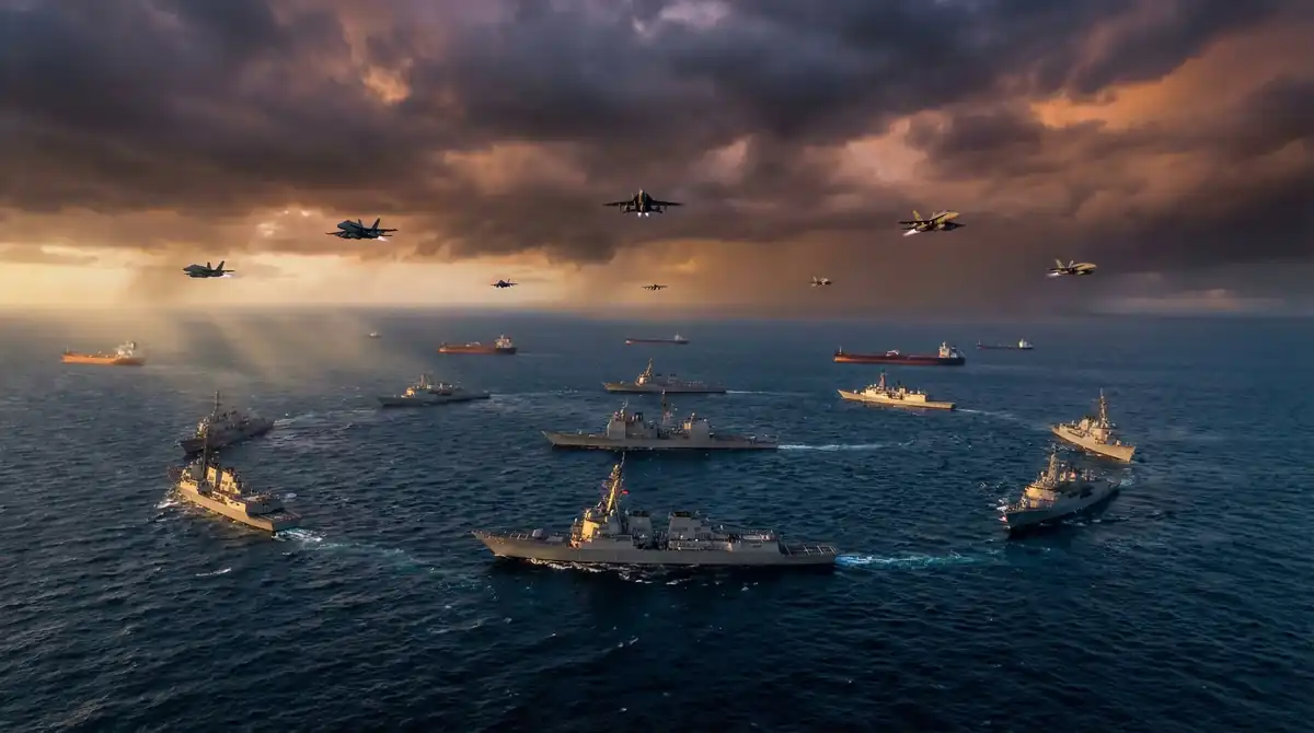 Warships at Strait of Hormuz