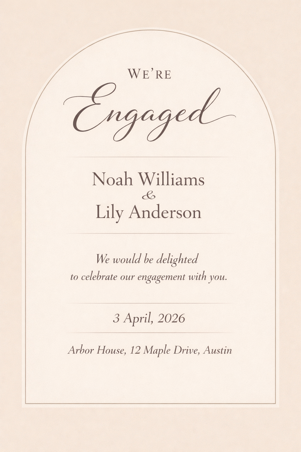 Engagement design by Wren Mueller