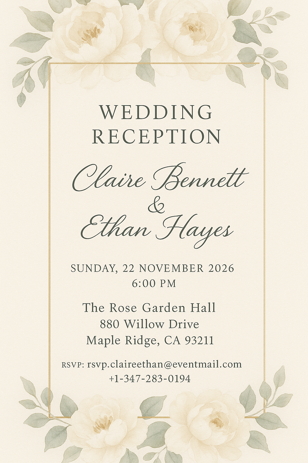 Invitation design by Sage Laurent