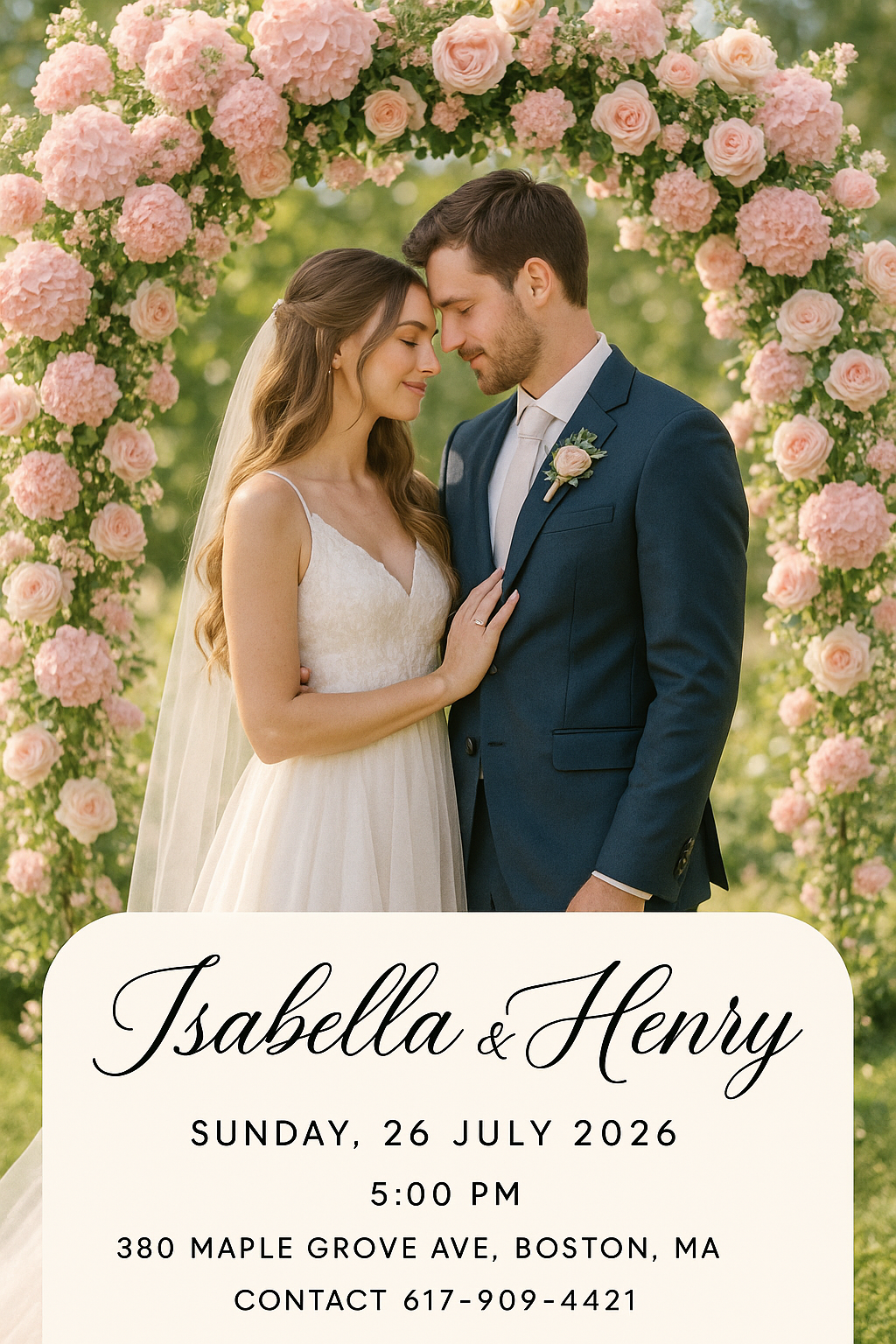 AI Wedding Card invitation design example generated with Pixazo AI