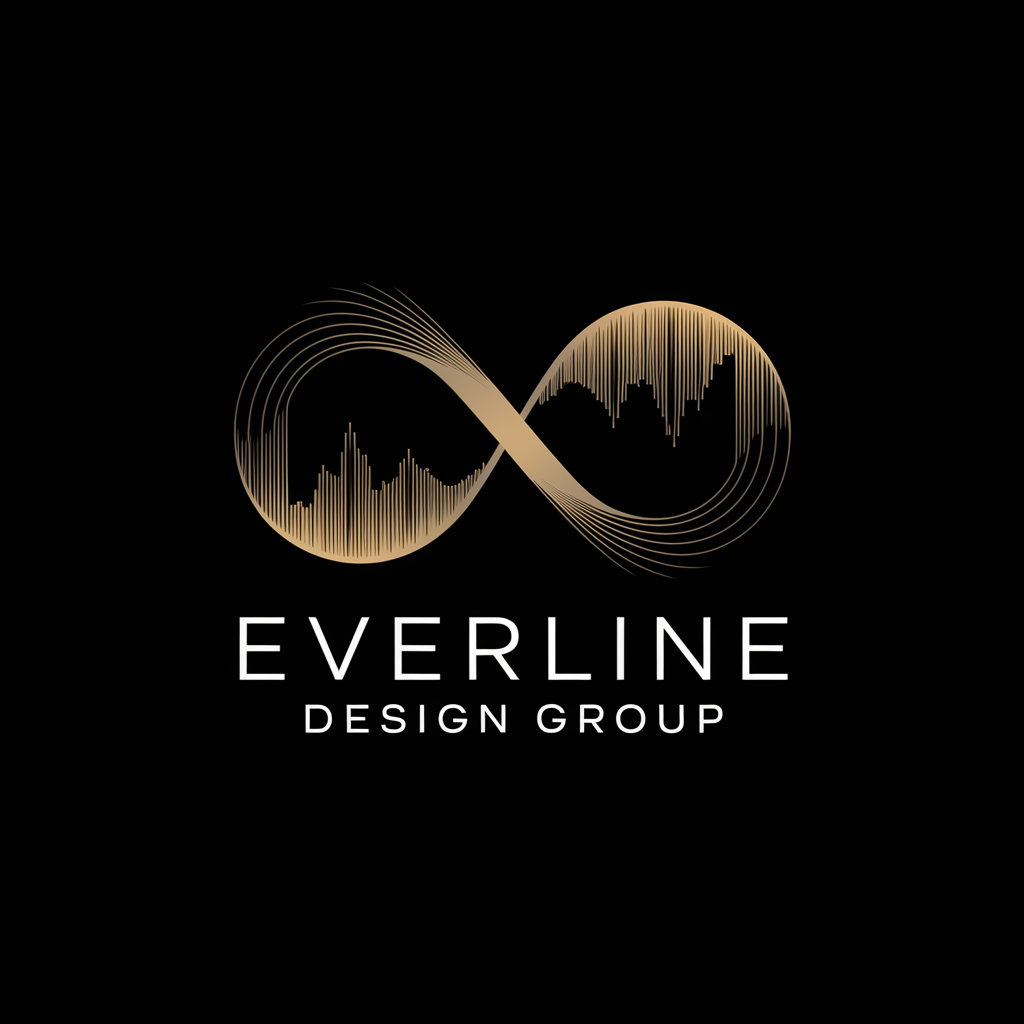 Everline Design Group infinity loop with skyline lines.