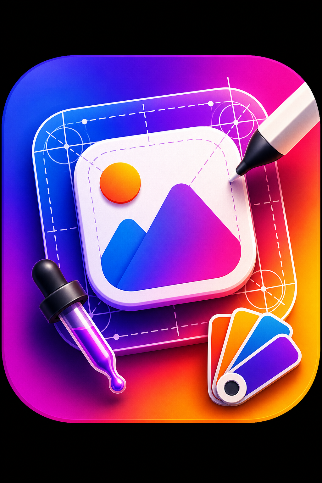 App Icon — vibrant style mobile app icon
