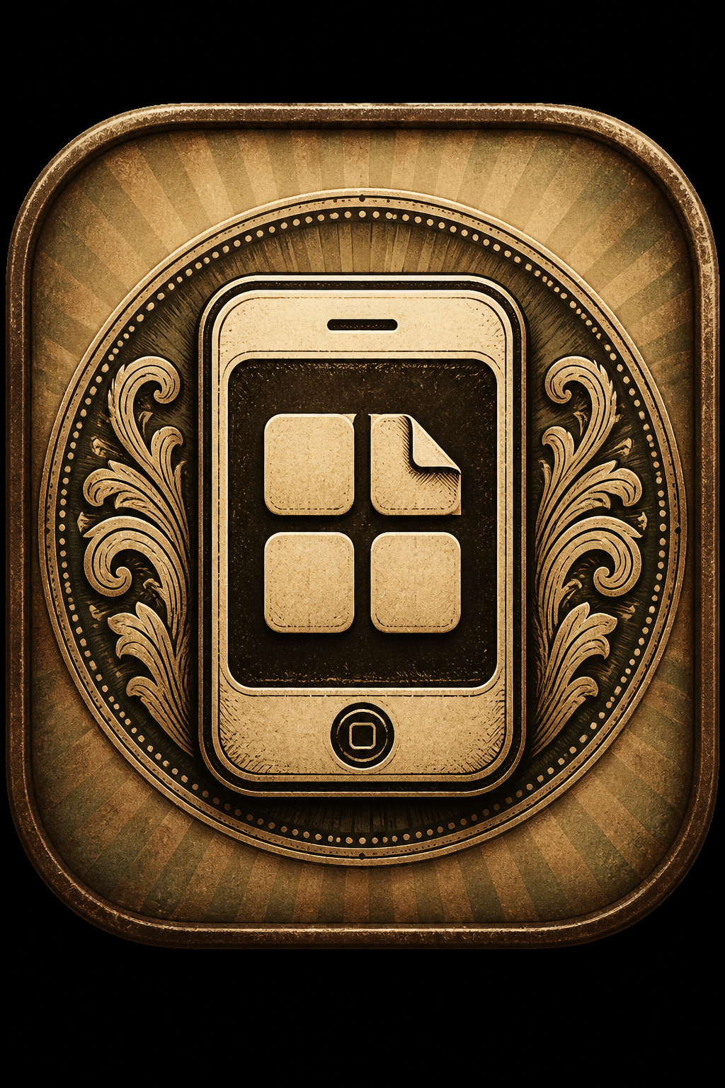 App Icon — vintage style mobile app icon