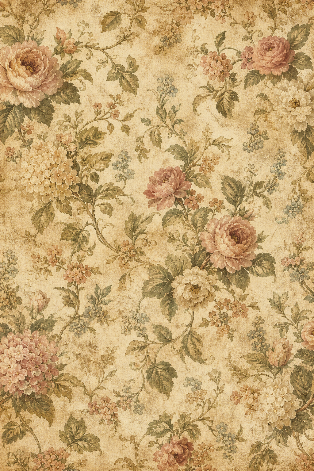 Flower Background — vintage style background image, featuring botanical floral imagery, garden palette, organic curves