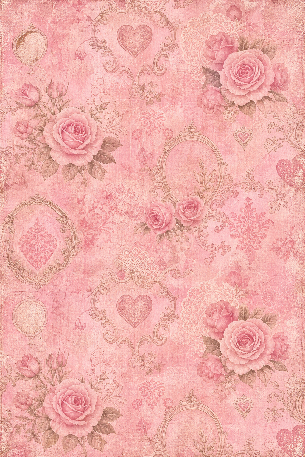 Pink Background — vintage style background image, featuring soft pink palette, romantic or playful imagery