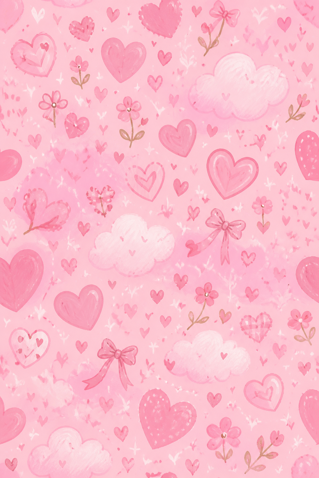 Pink Background — illustration style background image, featuring soft pink palette, romantic or playful imagery