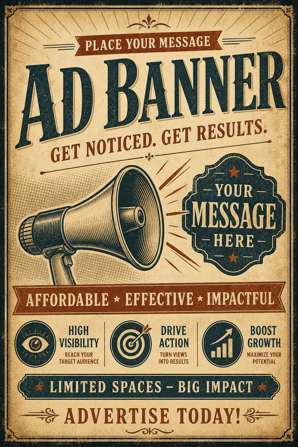 Ad Banner — vintage style web banner