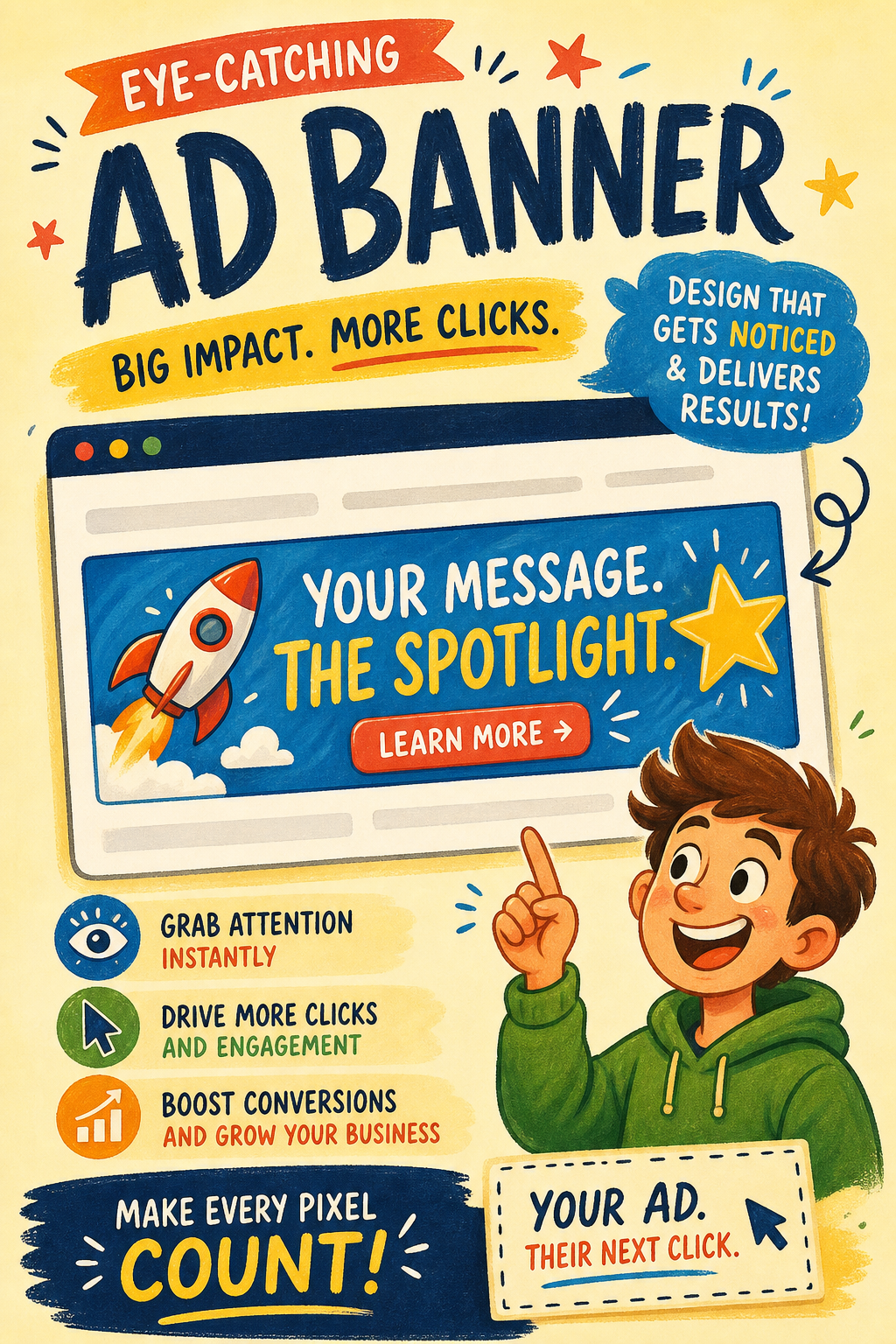 Ad Banner — illustration style web banner