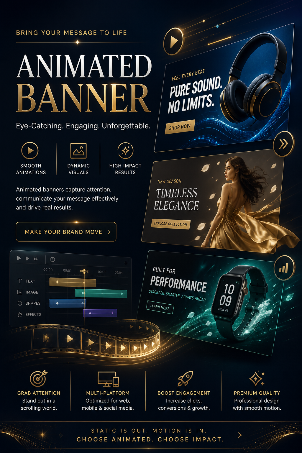 Animated Banner — elegant style web banner